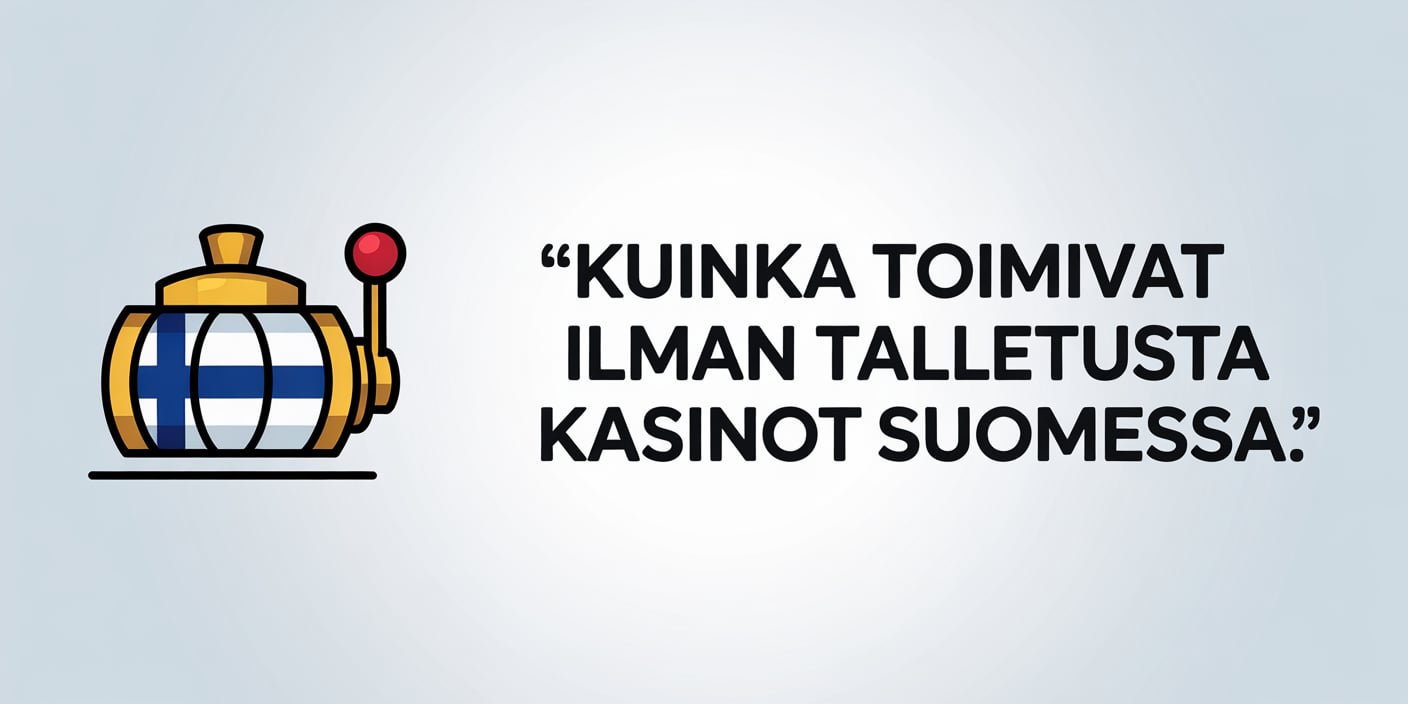 Kuinka toimivat ilman talletusta kasinot Suomessa