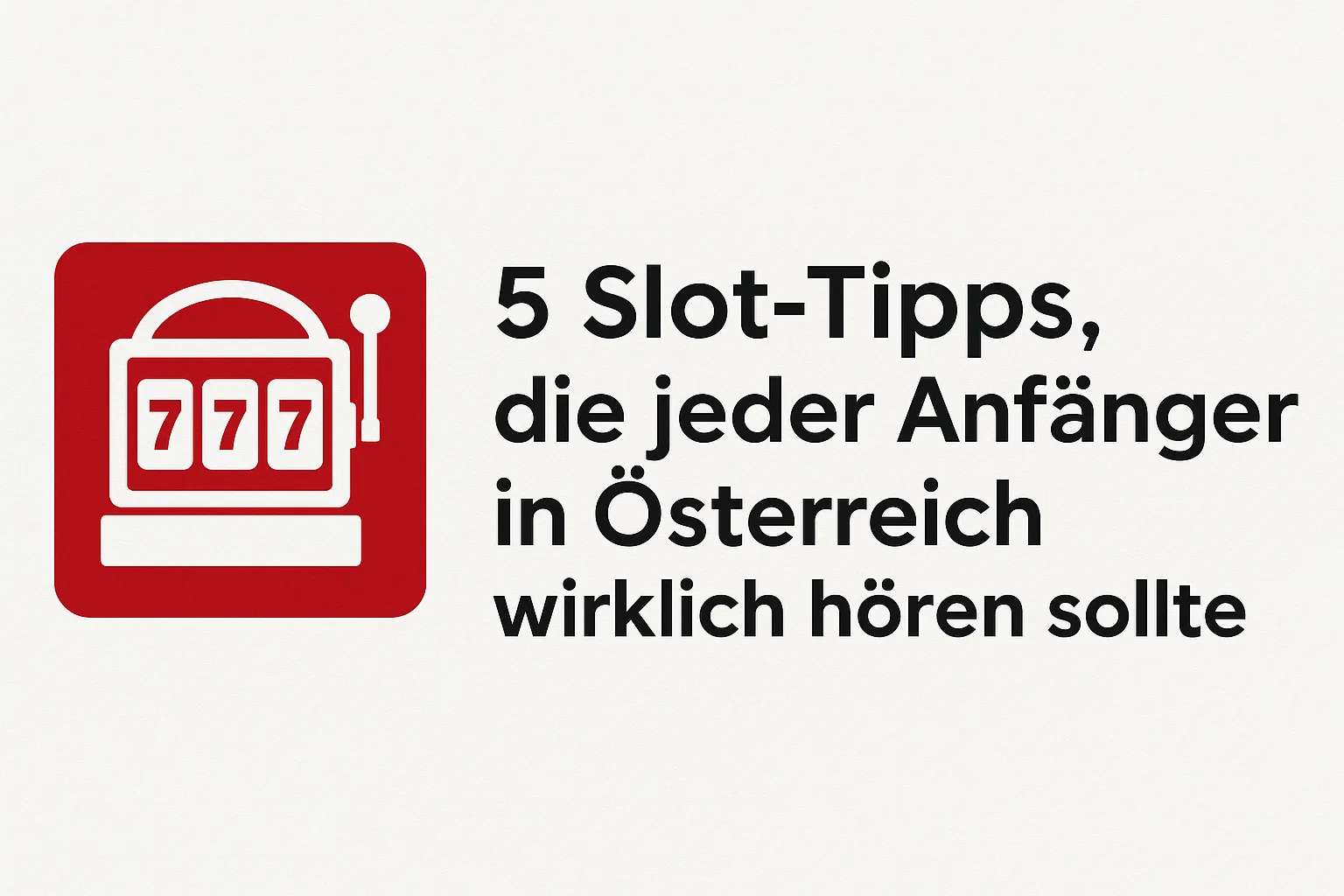 5 Slot-Tipps, die jeder Anfänger in Österreich wirklich hören sollte