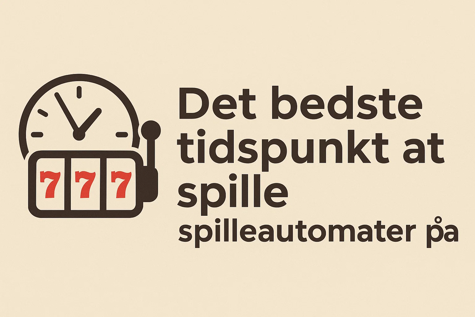 Det bedste tidspunkt at spille spilleautomater på