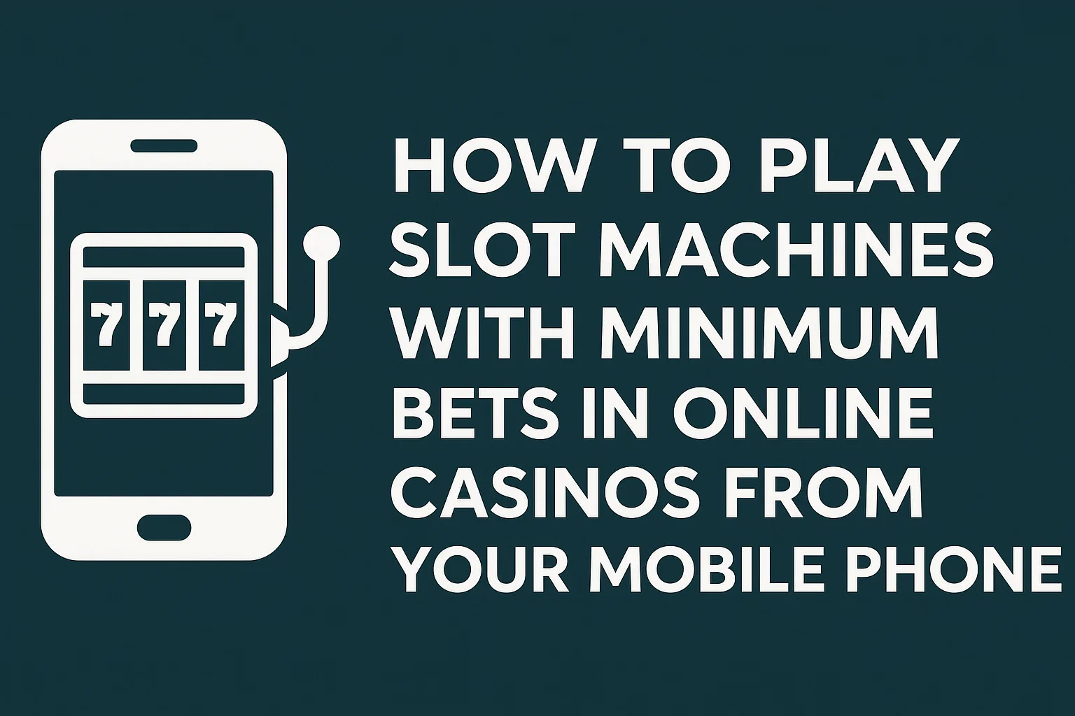 How to Play Slot Machines with Minimum Bets in Online Casinos from Your Mobile Phone